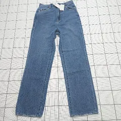 ◇ Θ 美品 WEGO ウィーゴー 綿100％ ハイウエストストレートパンツ サイズMT ブルー系 レディース E  【1508200025056】