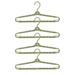 [ORSUN] バスタオルハンガー 折りたたみ タオル干し タオル掛け 物干し 4個 セット (グリーン) [グリーン]