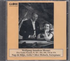 [CD/Globe]モーツァルト:ヴァイオリン・ソナタト長調K.301&ヴァイオリン・ソナタホ短調K.304&ヴァイオリン・ソナタニ長調K.306&ヴァイオリン・ソナタ変ロ長調K.378他/ナップ・デ・クライン(vn)&アリス・ヘクシュ(p) 1951-53