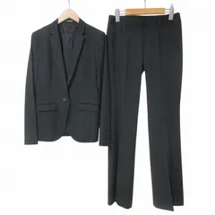 コムサデモード COMME CA DU MODE シングルスーツ セットアップ テーラード ジャケット パンツ ブーツカット ボットジュゼッペ BOTTO GIUSEPPE イタリア製生地 ウール 黒 ブラック 9 M相当 IBO71 X