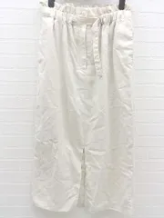 ◇ KBF+ アーバンリサーチ リネン混 ウエストゴム ロング ナロー スカート サイズONE ライトベージュ系 レディース  【1002800927036】