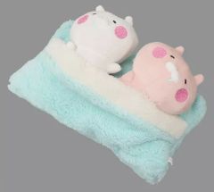 [중고] 쿠션·안아 베개·본체 우사마루&우사코 함께 잘자요 미니 마쿠라 [이치쿠쿠지 우사마루~네무네무타임~] B상