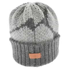 HERMES (エルメス) カシミア ニット帽 帽子 グレーのサムネイル