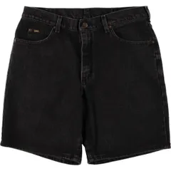 古着 リー Lee ブラックデニムショーツ ショートパンツ USA製 メンズw35相当/eaa583305