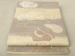 平和屋着物＊夏物　六通柄袋帯　唐織　流水鴛鴦文　金銀糸　正絹　逸品　AAAV2298pf