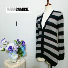 ナラカミーチェ　極上美品　ウール混　カーディガン　ボーダー　Мサイズ