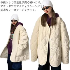 中綿コート キルティングコート レディース ダウン風コート 中綿ジャケット コート アウター 長袖 羽織り 秋冬 ジャケット ノーカラー 中綿 ポケット付き 無地 カジュアル シンプル 暖かい 防寒 #lvy240