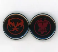 【中古】バッジ・ピンズ カラー箔ヒーローマーク缶バッジ2個セット(八百万百＆エンデヴァー) 「DMMスクラッチ! 『僕のヒーローアカデミア』 The ”Ultra” Stage 本物の英雄 スクラッチ」 D-10賞