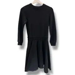 アニエスベー agnesb. ENFANT キッズ服 子供服 ブランド 裏起毛 スウェットワンピース 長袖ワンピース ワンピース ブラック 黒 12ans 140cm ～ 150cm キッズ 冬 ゴーゴー古着久喜倉庫店No.1068