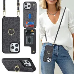 iPhone 12 Pro Max 6.7（2020）/iPhone 13 Pro Max 6.7（2021）ケース 手帳型 iPhone 12 Pro Max スマホ 携帯 用 ケース ショルダー クロスボディ 肩掛け 首かけ 斜めがけ ショルダー ケー 0