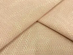 平和屋着物▽本塩沢　単衣　110亀甲　亀甲文様　正絹　逸品　AAAV2780fy