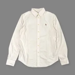 POLO RALPH LAUREN ラルフローレン CUSTOM FIT BD ボタンダウン オックスフォード 長袖シャツ M/ホワイト メンズ