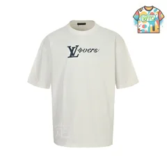 【今日特価】Louis Vuitton 25SS シリコーン Pharrell ロゴ T シャツ-1