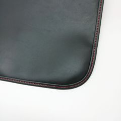 ランドセルカバー 黒 レザー 合皮 赤ステッチ