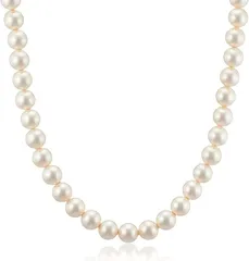 aniva・organic(アニバ・オーガニック) 人工真珠の高級品 ナチュラルな質感 パールネックレス 冠婚葬祭 本真珠 レディース( ［01-01］ ［ホワイト］,  ［02］ 全長42cm)
