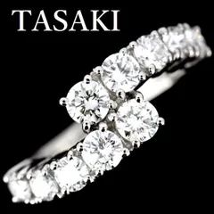 田崎真珠 TASAKI ダイヤモンド 0.94ct リング Pt900 10石