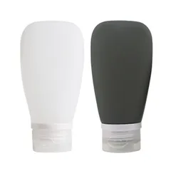 新着商品 YFFSFDC トラベルボトル シャンプー ボトル 90ml 小分け容器 漏れ防止 化粧品容器 アウトドア 出張用 旅行用 黒と白2色セット