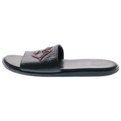 CHROME HEARTS (クロムハーツ) MATTY BOY CHOMPER SLIDE マッティボーイ チョンパー レザースライドサンダル ブラック