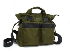 ■新品■未使用■ BARCOS バルコス ナイロン×レザー リュックサック バックパック デイパック ダークグリーン系 FF8476