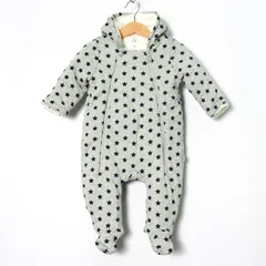 ギャップ ツナギ ジャンプスーツ ロンパース アウター 星柄 ベビー 男の子用 70サイズ グレー GAP 【中古】