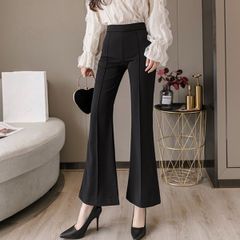 美脚 セミフレアパンツ