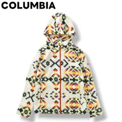 コロンビア COLUMBIA ネイティブ柄 バックアイスプリングフーディー フリースジャケット M レディース ♪