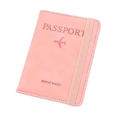 【eh98-3-w】ピンク パスポートケース スキミング防止 パスポート ケース パスポートカバー おしゃれ かわいい カバー 入れ 革 韓国 メンズ レディース パスポート入れ カード eチケット 航空券 搭乗券 エアーチケット 旅行用品 セキュリティ