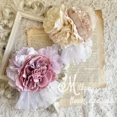 【(2color)パステルヘッドドレス 】ヘッドドレス  フラワー　トーク帽　トークハット　ウエディング　着物　七五三　誕生日　成人式　発表会　ベビー　キッズ　浴衣　753 ヘアクリップ  花冠　和装