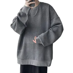 #272:ダークグレー_XL [Aroniko] トレーナー メンズ 長袖 t シャツ ロングtシャツ 長袖tシャツ メンズ ながそでtシャツ ロンティー メンズ プルオーバー トップス ゆったり 大きいサイズ 丸襟 春 秋 冬 服 ダークグレー XL