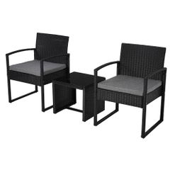 IKEA 屋外ソファセット 黒 クッション付き - メルカリ
