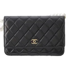 【シャネル】Chanel　ココマーク マトラッセ パール ショルダー チェーンウォレット AP2579 ブラック 【中古】【鑑定済・正規品保証】192605のサムネイル