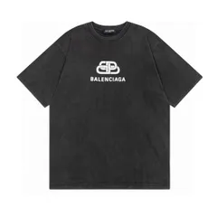 BALENCIAGA 25SS ファッション ニュークラシック プリントウォッシュド半袖Tシャツ