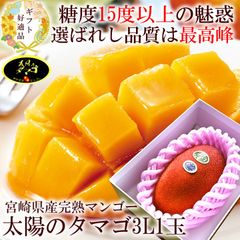 太陽のタマゴ マンゴー 贈り物 内祝い 出産内祝い 誕生日プレゼント お祝い お礼 お見舞い 快気祝い お供え 手土産ギフト ゴルフコンペ景品 ご結婚お祝い 結婚内祝い 寿 [太陽のタマゴ3L1玉A] 冷蔵便 クール便
