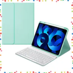 【特価商品】キーボード付き 入力しやすい カバー 球状くぼみ 分離式 充電側収納 マグネット Pencil Bluetooth Apple ケース キーボード キーボード カラーキーボード iPadAir4 ミント iPadAir5