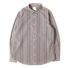 【美品】Paul Smith ポールスミス シャツ マルチカラー サイズ:M | 現行タグ マルチストライプ コットン ボタンシャツ Signature Stripe | トップス 長袖 縞 柄 【メンズ】【中古】
