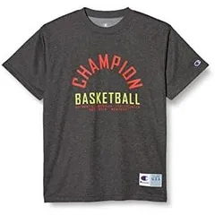 チャンピオン(Champion) バスケットボール 半袖Tシャツ 丸首 C3-XB351 メンズ ヘザーブラック Lサイズ