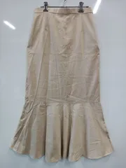 c499●ローリーズファーム●スウェード調●マーメイドスカート●sizeL●ベージュ