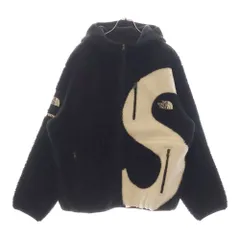 SUPREME (シュプリーム) 20AW ×THE NORTH FACE S Logo Hooded Fleece Jacket ザノースフェイス Sロゴ フリースジャケット ブラック/ホワイト t NT62004I