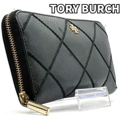 【休日も頼れる“きちんと美人”✨】　TORY BURCH トリーバーチ　ラウンドジップ 長財布 キルティング サフィアーノレザー 大容量　ブラック