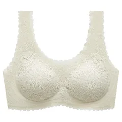 シームレス ノンワイヤー ナイトブラ ブラジャー レース 花柄 ホック付き 美胸 盛れる 快適 楽ちん 軽量 脇高設計 ストレッチ かわいい おしゃれ as-023