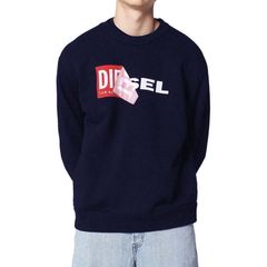 DIESEL スウェット S-SAMY FELPA 00S8WC 0IAEG トレーナー  プルオーバー  ネイビー   XLサイズ ディーゼル