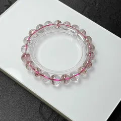 絶賛 EU製 ★ストロベリークォーツ★ブレスレット パワーストーン 天然石 苺水晶 高級 可愛い ギフト 8.9-9.6mm ZB7900