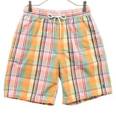ポロバイラルフローレン チェック ショートパンツ M オレンジ系 Polo by Ralph Lauren メンズ 【中古】  【230604】 メール便可
