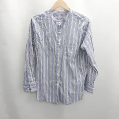 ◇ Θ DRESKIP ドレスキップ ストライプ柄 長袖 シャツ サイズM ライトブルー レディース E  【1501160020543】
