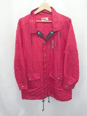◇ ⊆ FILA フィラ ロゴ ドローストリング 長袖 ジャケット サイズL レッド メンズ E  【1506110010292】のサムネイル