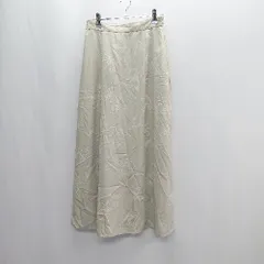 ◇ apres jour mignon 総柄 ロング丈 フレア スカート サイズLL グレー ベージュ系 レディース E  【1407020005883】