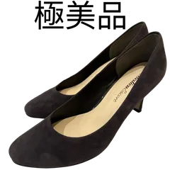 【美品】23.5cm 歩きやすい！メディカルエスコート Medical Escort スウェードパンプス 7センチヒール