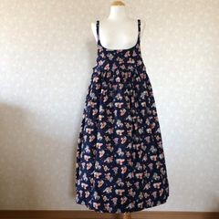 ポケット付きダブリエワンピース(テディベアファミリーネイビー)
