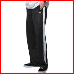 トレーニング スポーツ ロング カジュアル 長ズボン 大きめ サラサラ着用感 ジャージ 下 薄手パンツ メンズ トラックパンツ ゆったりパンツ ジャージパンツ [FILA]