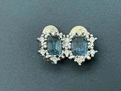 NINARICCI ニナリッチ スクエアブルー ストーン イヤリング